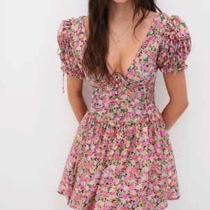 Paulina Puff Sleeve Mini Dress by For Love and Lemons XS